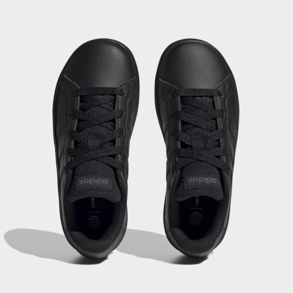 Adidas Grand Court Lifestyle Tennis Chaussures à Lacets Gris