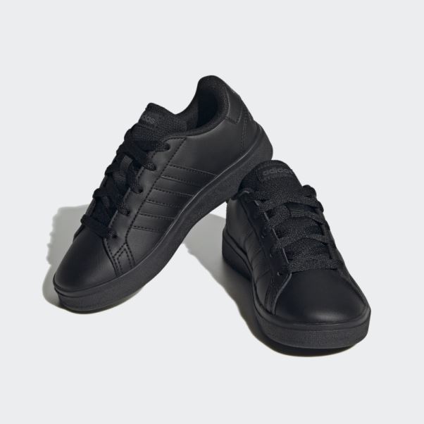 Adidas Grand Court Lifestyle Tennis Chaussures à Lacets Gris