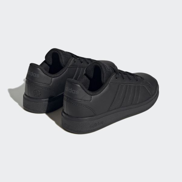 Adidas Grand Court Lifestyle Tennis Chaussures à Lacets Gris