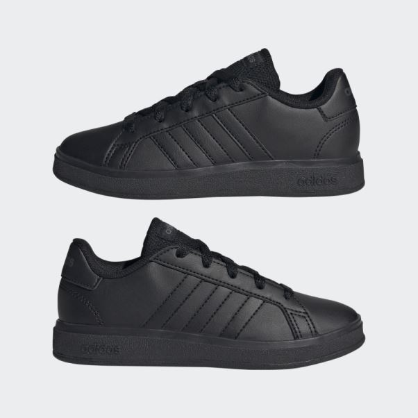 Adidas Grand Court Lifestyle Tennis Chaussures à Lacets Gris