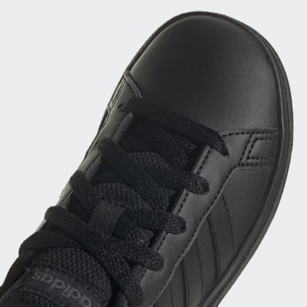 Adidas Grand Court Lifestyle Tennis Chaussures à Lacets Gris