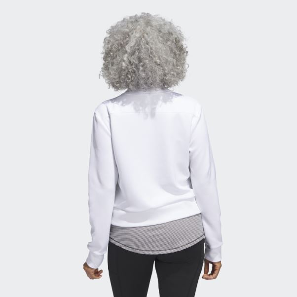 Blouson Aviateur De Golf En Maille Adidas Blanc Mode