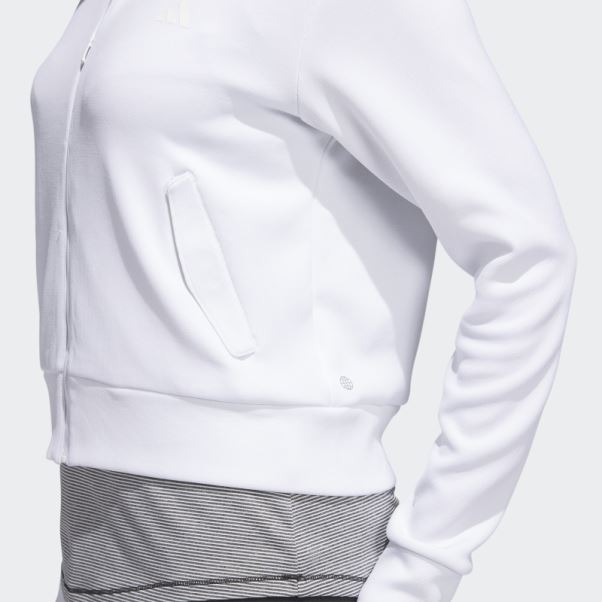 Blouson De Golf En Maille Adidas Blanc