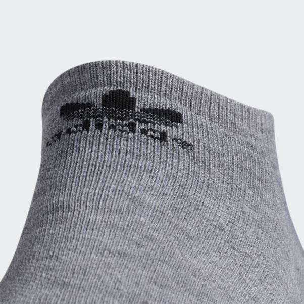 Adidas Socquettes Invisibles Trèfle Gris Moyen 6 Paires