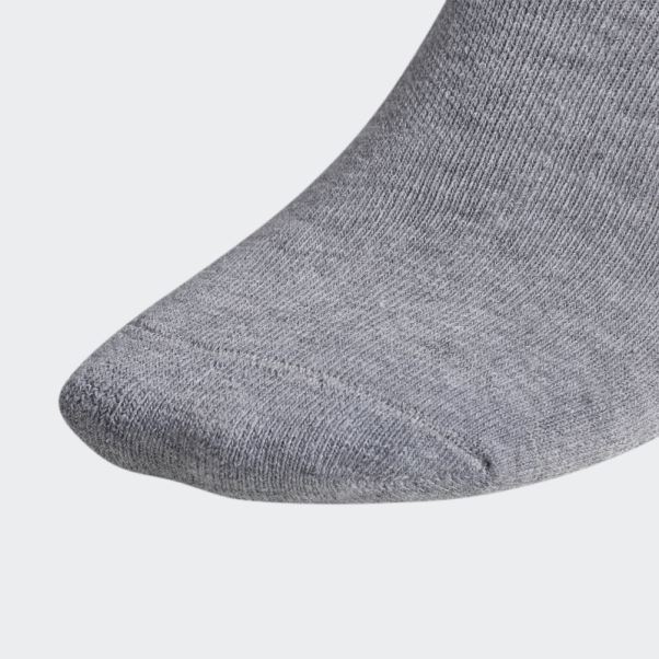 Adidas Socquettes Invisibles Trèfle Gris Moyen 6 Paires