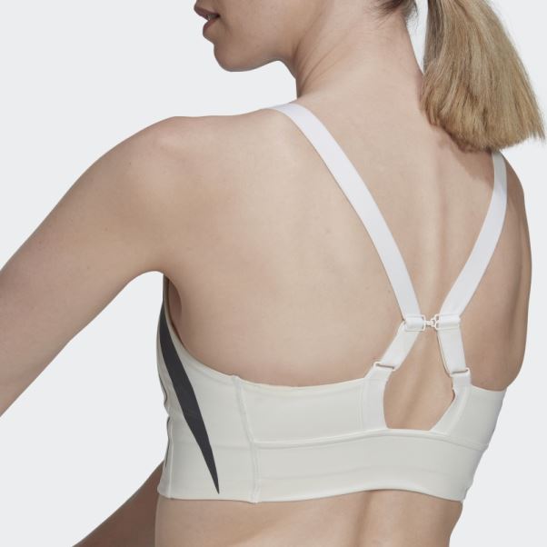 Soutien-gorge D'entraînement à Maintien Moyen Powerimpact Luxe Adidas Blanc