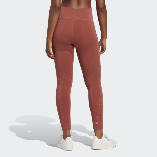 Sépia Adidas By Stella Mccartney 7/8 Yoga Leggings Chaud