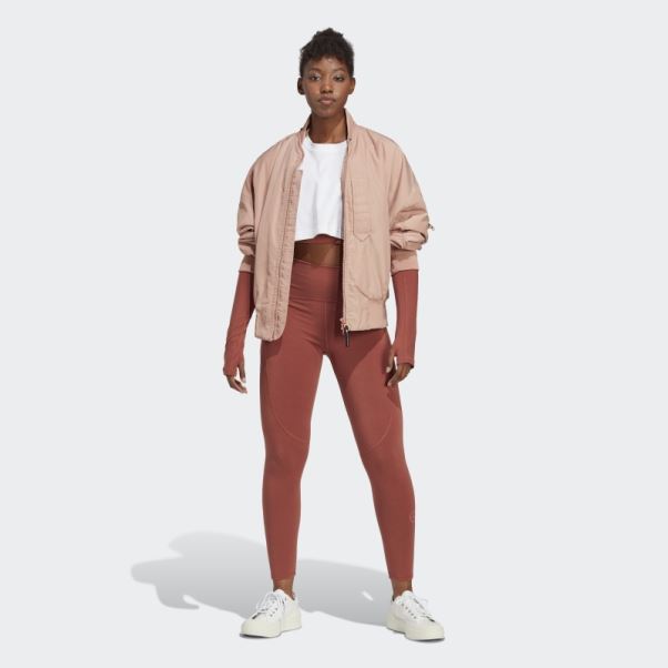 Sépia Adidas By Stella Mccartney 7/8 Yoga Leggings Chaud