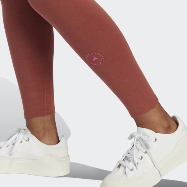 Sépia Adidas By Stella Mccartney 7/8 Yoga Leggings Chaud