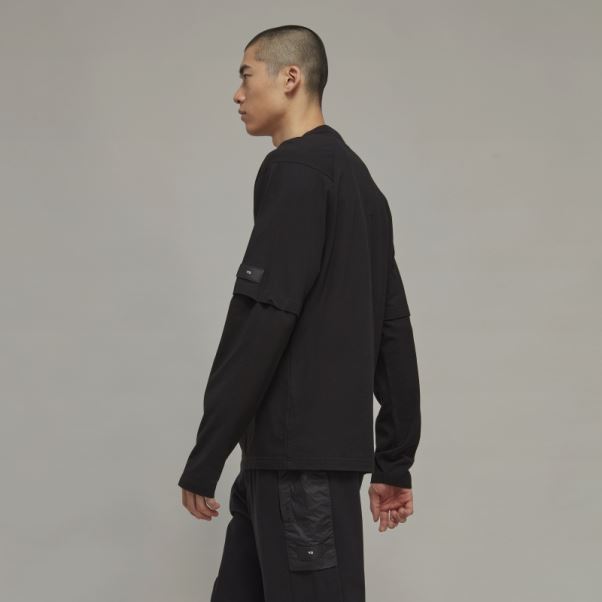 T-shirt à Manches Longues En Jersey Crêpe Adidas Y-3