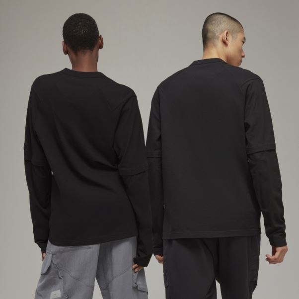 T-shirt à Manches Longues En Jersey Crêpe Adidas Y-3
