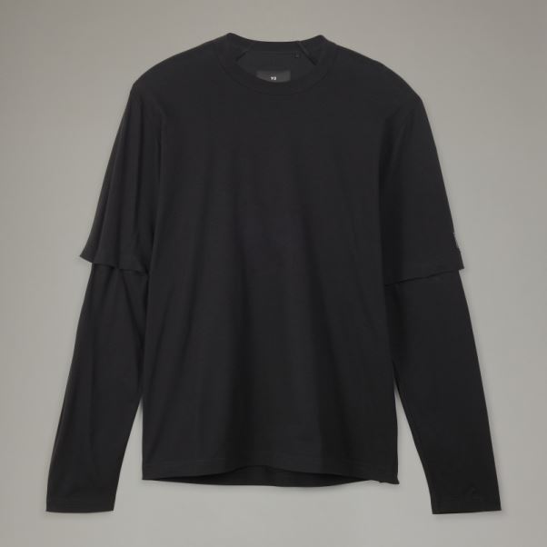 T-shirt à Manches Longues En Jersey Crêpe Adidas Y-3