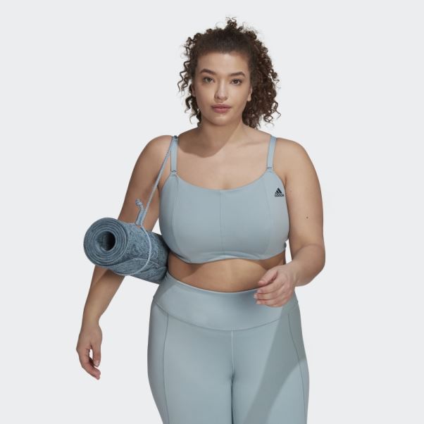 Soutien-gorge à Maintien Léger Yoga Studio (taille Plus) Gris Adidas