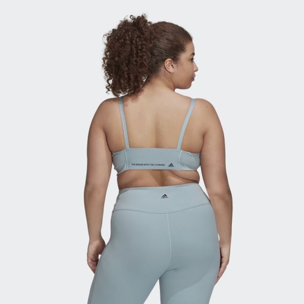 Soutien-gorge à Maintien Léger Yoga Studio (taille Plus) Gris Adidas