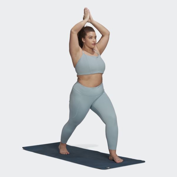 Soutien-gorge à Maintien Léger Yoga Studio (taille Plus) Gris Adidas