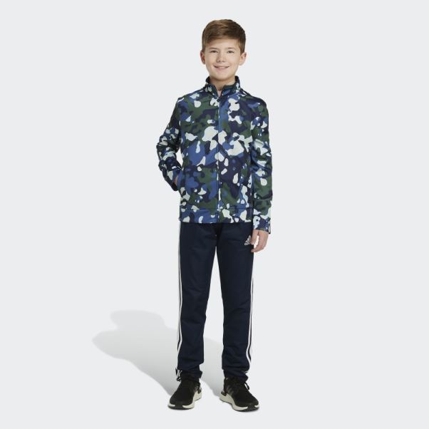 Veste En Tricot Core Camo Bleu Marine Adidas