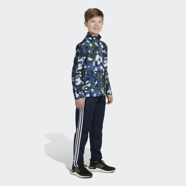 Veste En Tricot Core Camo Bleu Marine Adidas