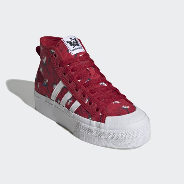 Thebe Magugu Nizza Platform Mid Chaussures Adidas Rouge