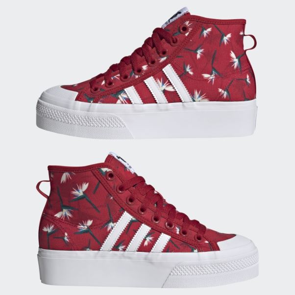 Thebe Magugu Nizza Platform Mid Chaussures Adidas Rouge