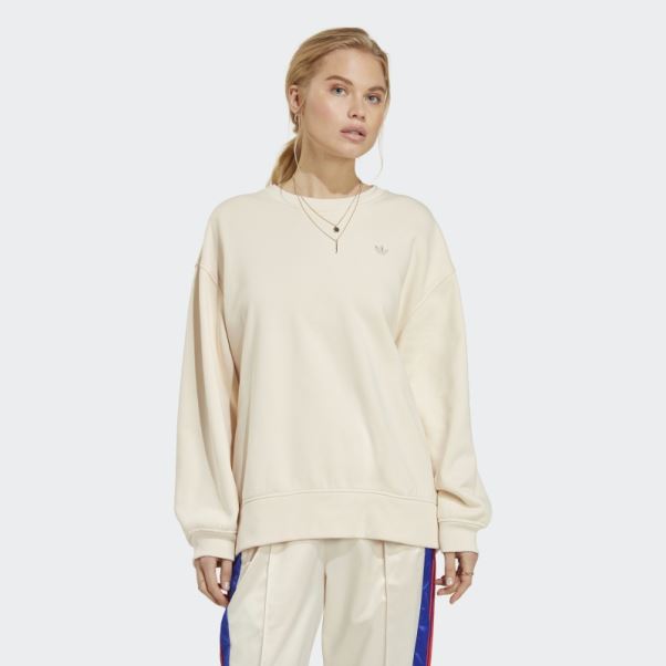 Sweat Oversize Premium Essentials Adidas Blanc