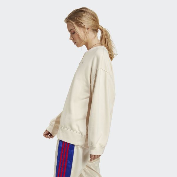 Sweat Oversize Premium Essentials Adidas Blanc