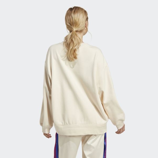 Sweat Oversize Premium Essentials Adidas Blanc
