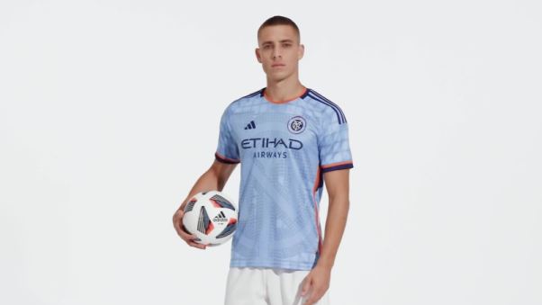 Maillot New York City Fc 23/24 Domicile Authentique Adidas Bahia Bleu Clair