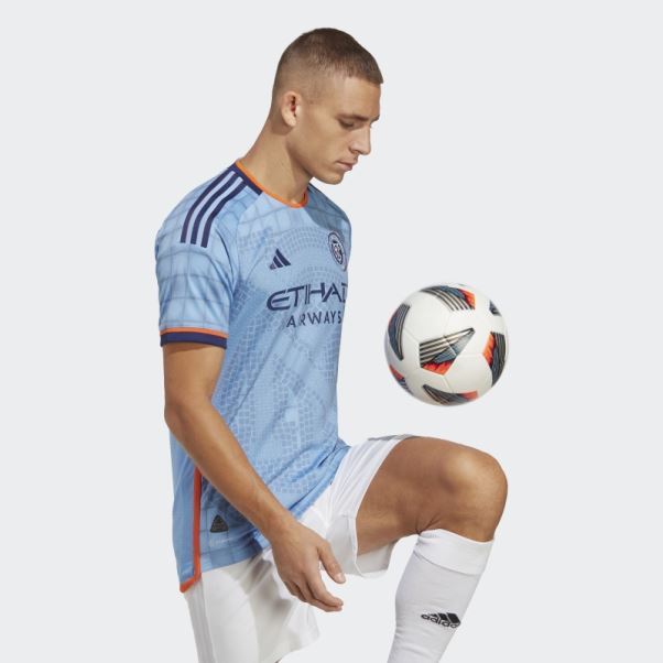 Maillot New York City Fc 23/24 Domicile Authentique Adidas Bahia Bleu Clair