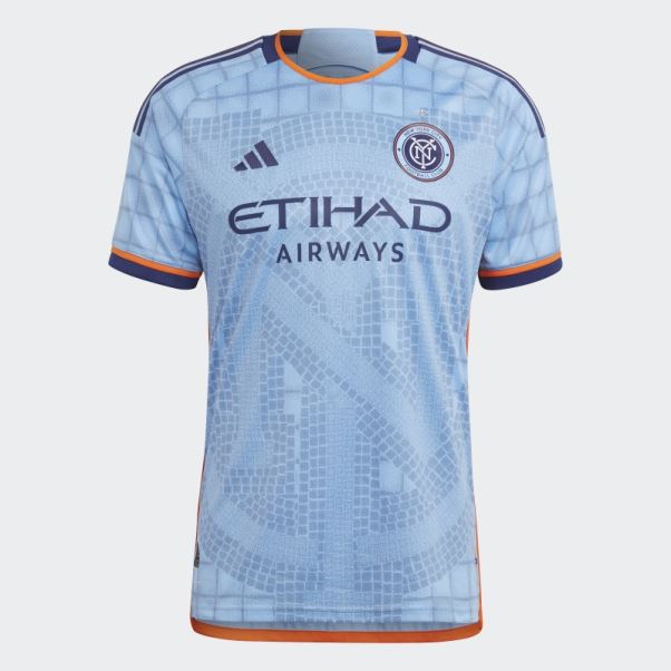 Maillot New York City Fc 23/24 Domicile Authentique Adidas Bahia Bleu Clair