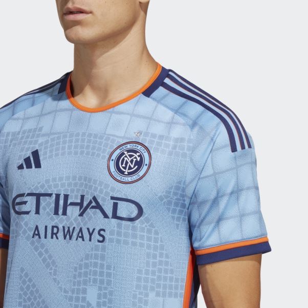 Maillot New York City Fc 23/24 Domicile Authentique Adidas Bahia Bleu Clair