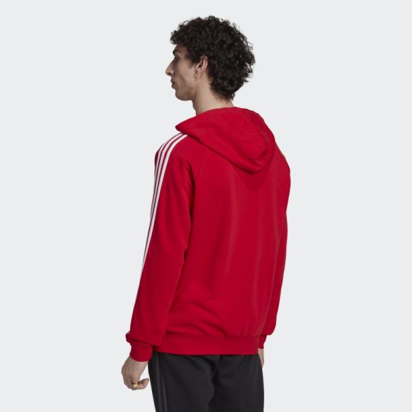 Sweat à Capuche Zippé à 3 Bandes Adn Arsenal écarlate Adidas