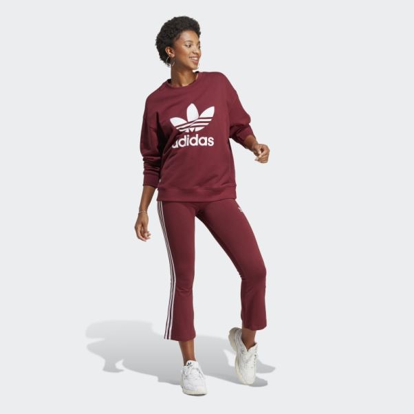 Sweat Adidas Trefoil Crew Rouge Chaud