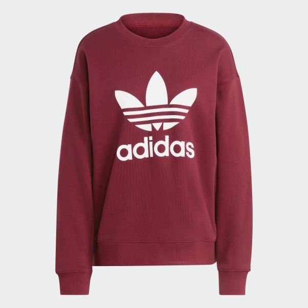 Sweat Adidas Trefoil Crew Rouge Chaud