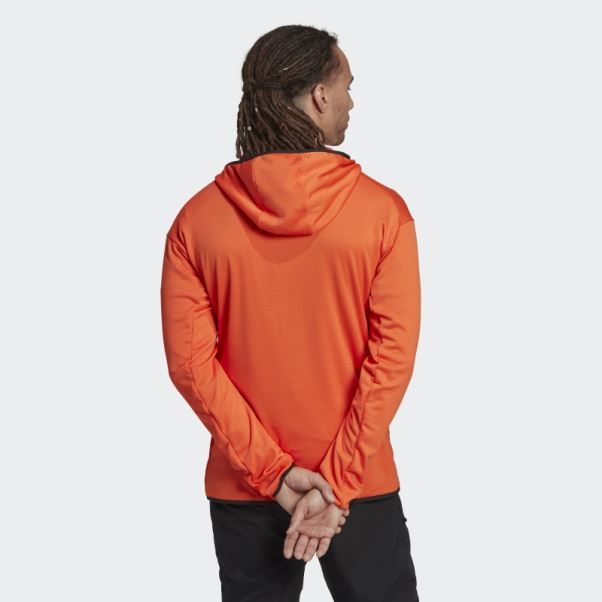 Veste De Randonnée à Capuche Adidas Terrex Tech Flooce Light Orange
