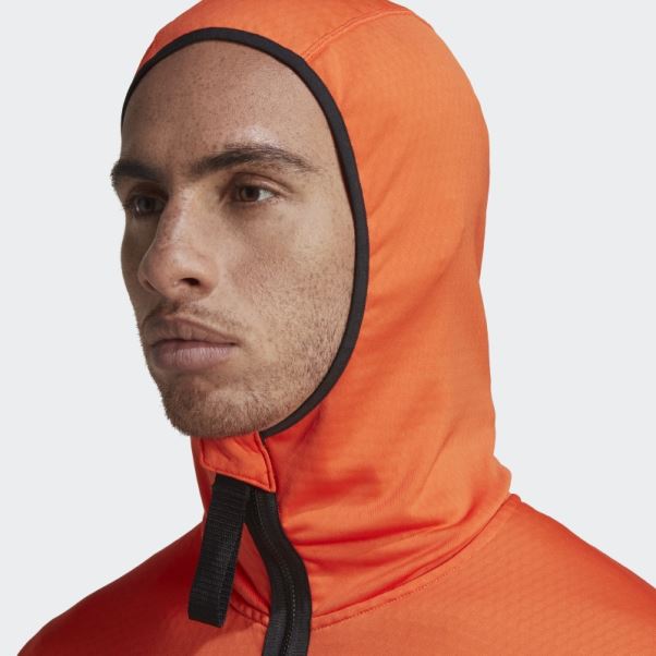 Veste De Randonnée à Capuche Adidas Terrex Tech Flooce Light Orange