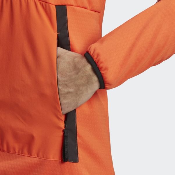 Veste De Randonnée à Capuche Adidas Terrex Tech Flooce Light Orange