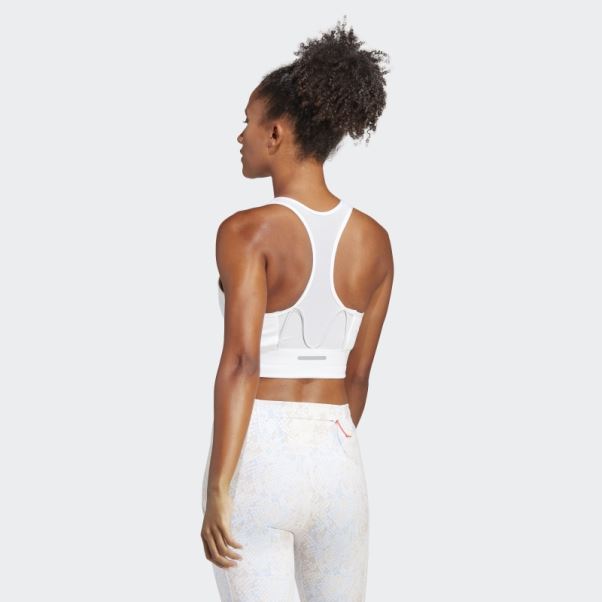 Soutien-gorge De Course à Maintien Moyen Adidas Blanc