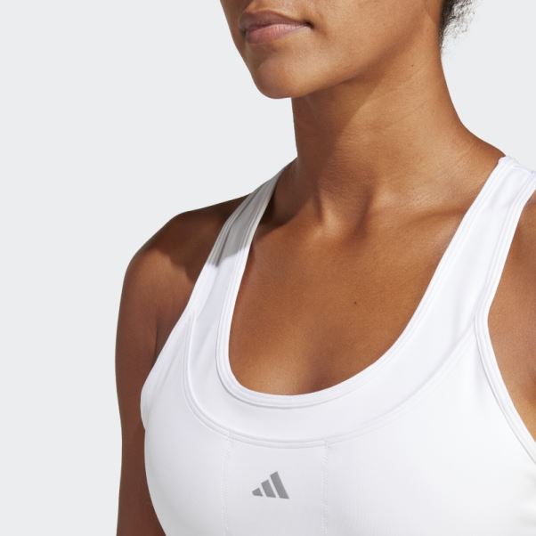 Soutien-gorge De Course à Maintien Moyen Adidas Blanc