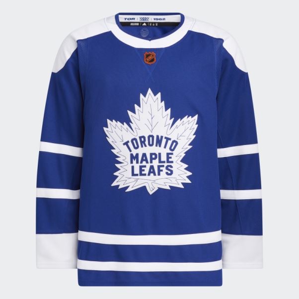 Royal 08 Ccm-sld Adidas Maple Leafs Authentique Reverse Retro Wordmark Jersey