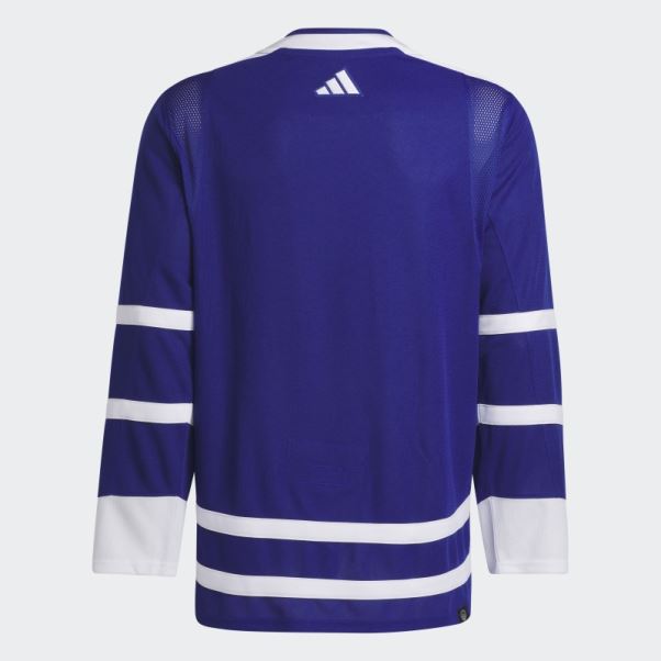 Royal 08 Ccm-sld Adidas Maple Leafs Authentique Reverse Retro Wordmark Jersey