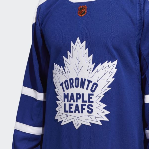 Royal 08 Ccm-sld Adidas Maple Leafs Authentique Reverse Retro Wordmark Jersey