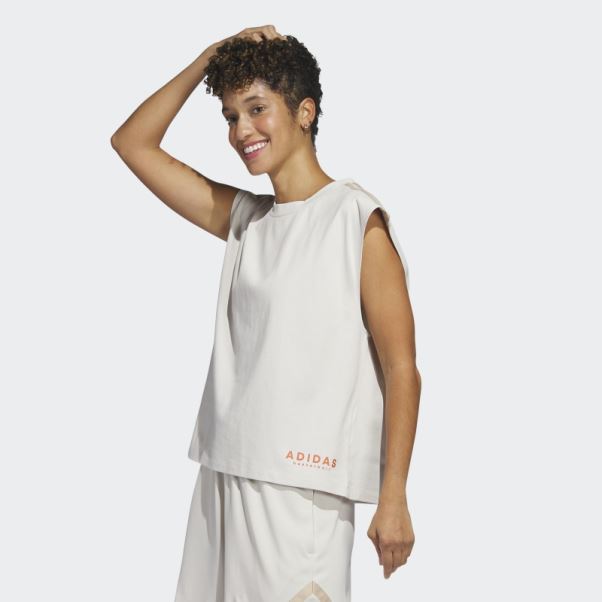 Sélectionner Haut Sans Manches Adidas Aluminium