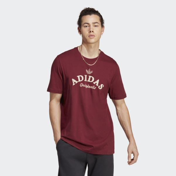T-shirt Graphique Rouge Adidas