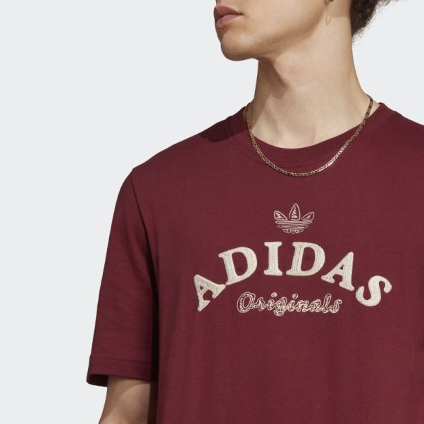 T-shirt Graphique Rouge Adidas