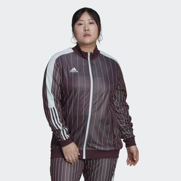 Veste De Survêtement Adidas Tiro Marron (grande Taille)