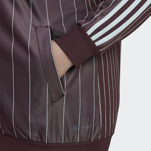 Veste De Survêtement Adidas Tiro Marron (grande Taille)