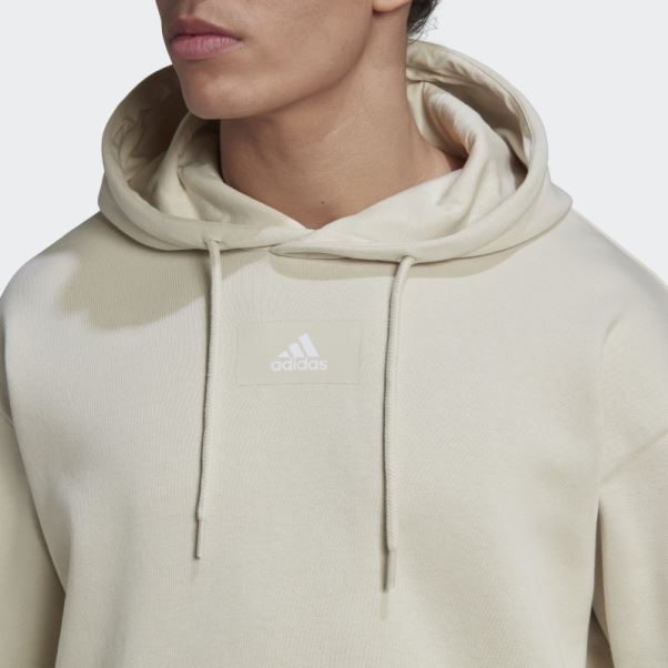 Adidas Essentials Feelvivid Sweat à Capuche En Molleton De Coton Aluminium