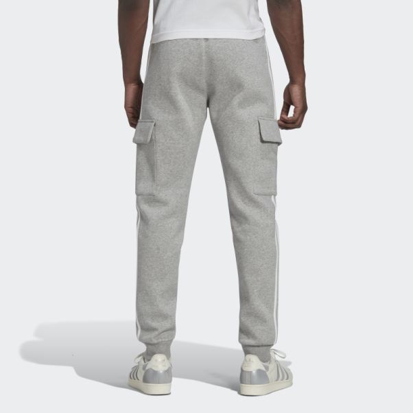 Pantalon Slim Cargo Adidas Adicolor 3-stripes Gris Moyen