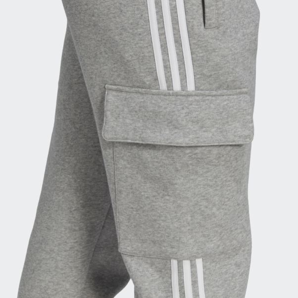 Pantalon Slim Cargo Adidas Adicolor 3-stripes Gris Moyen