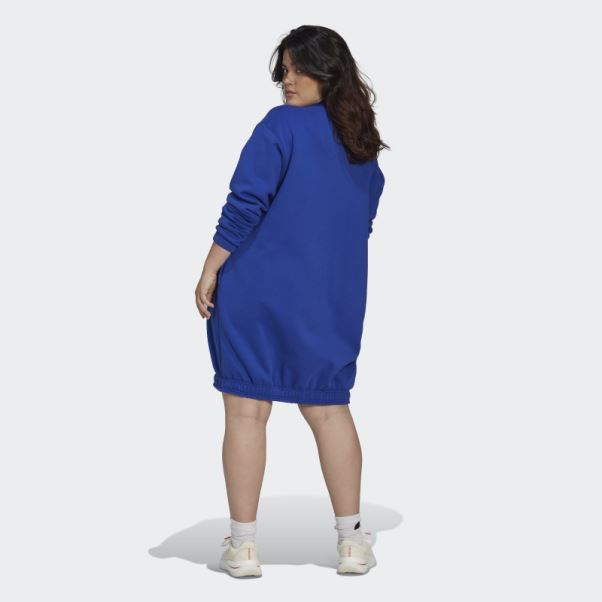 Adidas Robe Pull Demi-zip (grande Taille) Bleu